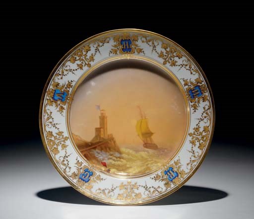 A Porcelain Plate from the Imperial Yacht Niksa Service