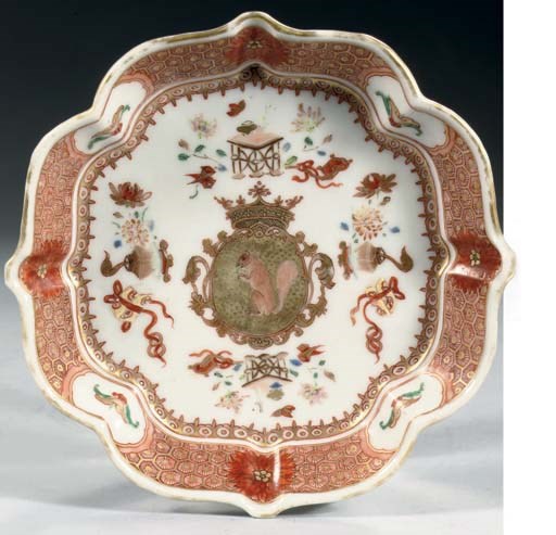 An armorial Dutch market lobed stand