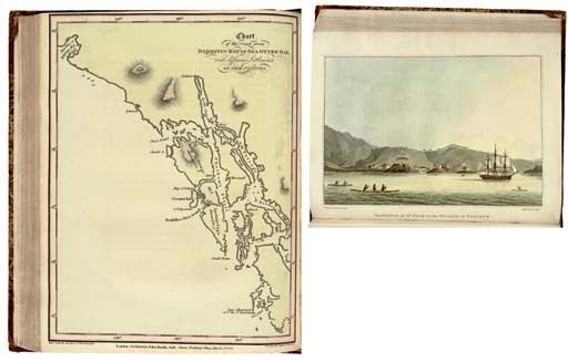LISIANSKY, Urey F. (1773-1837). A Voyage Round the World, in the years 1803, 4, 5, & 6; performed, by order of His Imperial Majesty Alexander the First, Emperor of Russia, in the Ship Neva. London: S. Hamilton for John Booth and Longman, Hurst, Rees, Orme, and Brown, 1814.