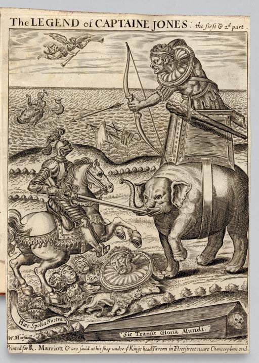 [LLOYD, David (1597-1663)]. The Legend of Captaine Jones. London: Richard Marriot, 1656.