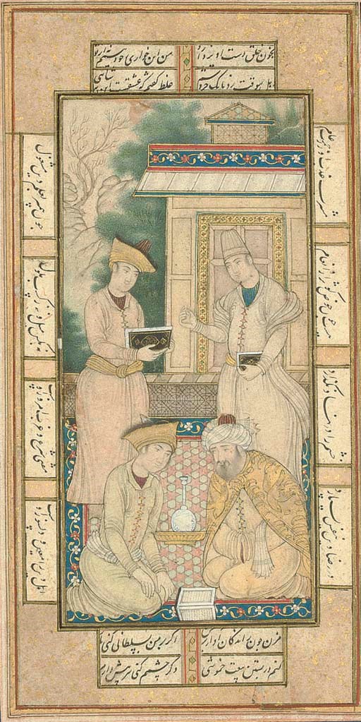 A SAGE AND A DARVISH WITH THEIR PUPILS