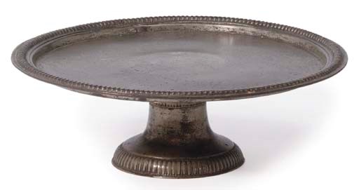 AN ENGLISH PEWTER TAZZA
