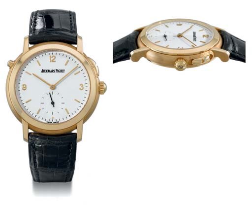 Audemars Piguet. A fine and rare 18K gold limited edition quarter repeating grande and petite sonnerie wristwatch