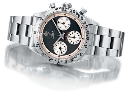 Rolex. A fine and rare stainless steel water-resistant chronograph wristwatch with bracelet
