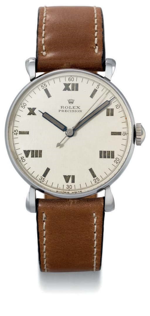 Rolex. A rare and unusual stainless steel wristwatch with sweep centre seconds