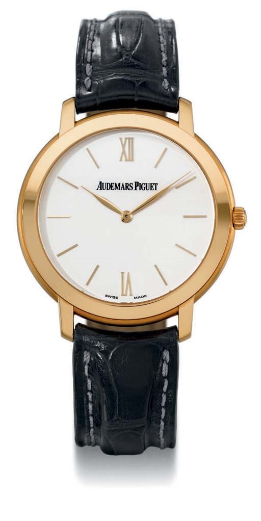 Audemars Piguet. A fine 18K gold limited edition wristwatch with gold movement