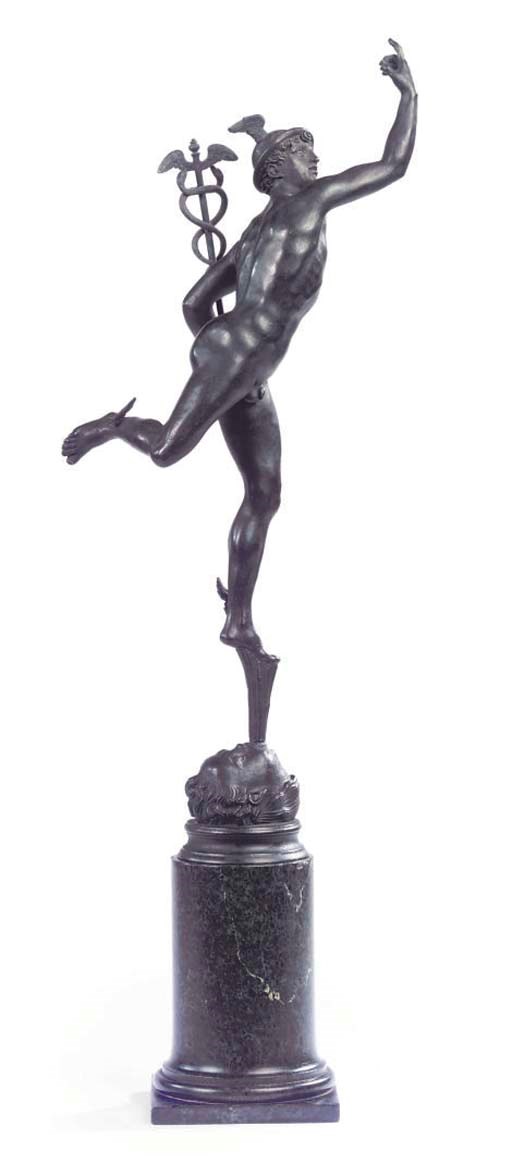 AN ITALIAN BRONZE FIGURE OF MERCURY