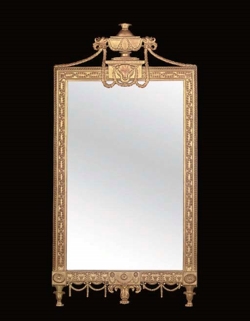 A GOLD PAINTED MIRROR