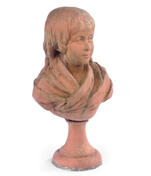 A FRENCH TERRACOTTA BUST OF DAUPHIN LOUIS XVII