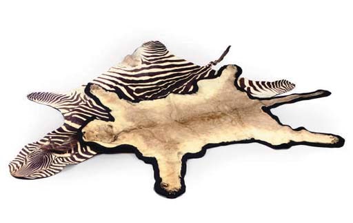 A LION SKIN RUG