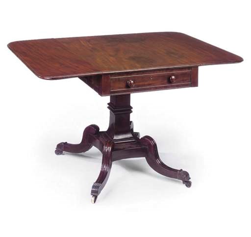 A LATE REGENCY MAHOGANY PEMBROKE TABLE