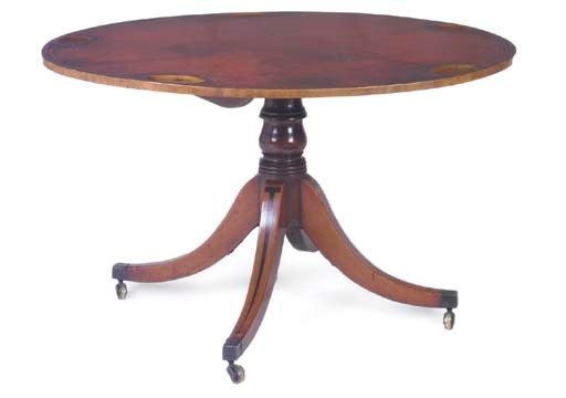 A MAHOGANY GAMES TABLE