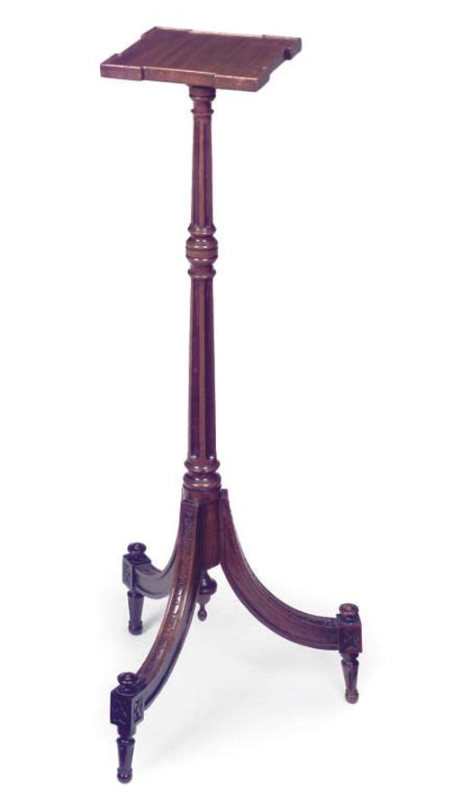 A MAHOGANY TORCHERE