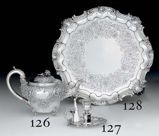 A GEORGE IV SILVER TEAPOT**