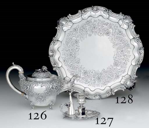 A VICTORIAN SILVER SALVER