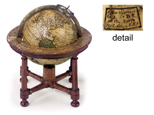 An English 3-inch table globe,