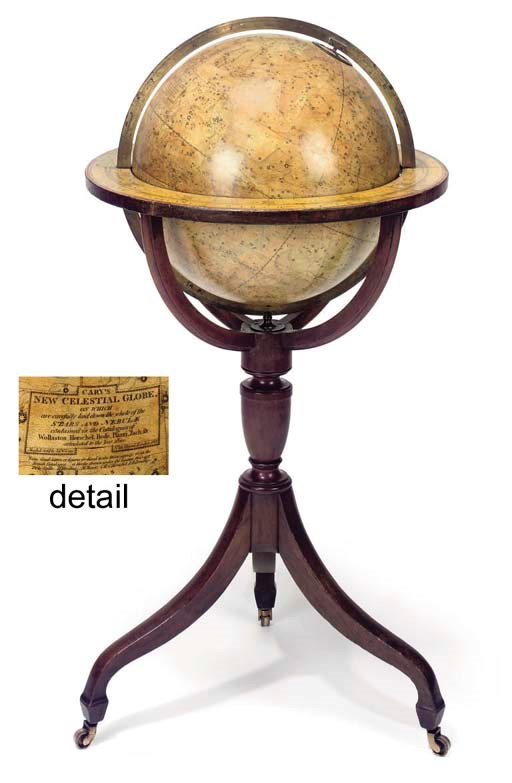 A Regency 15-inch celestial library globe