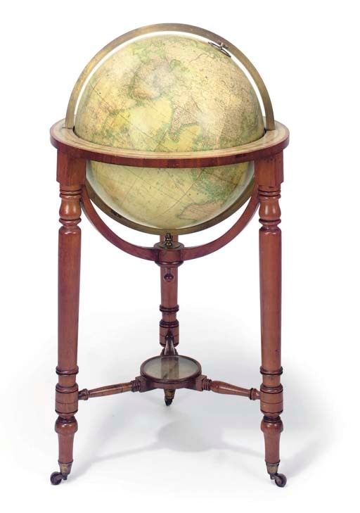 A Victorian 18-inch terrestrial library globe,