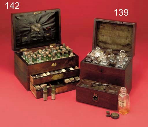 A Victorian walnut and burr walnut homoeopathic medicine chest,