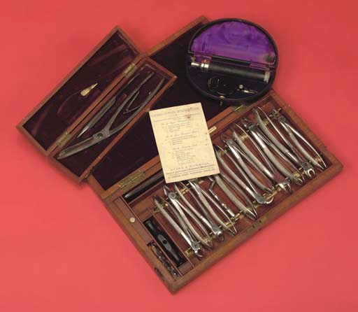 A late Victorian dental set in mahogany case,