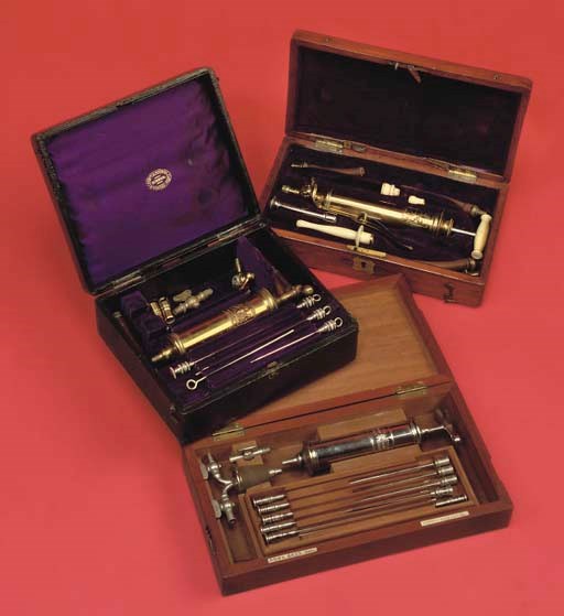 A Victorian cased aspirator set,