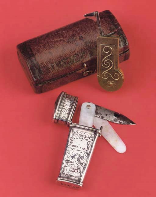 A single-bladed scarificator in case,