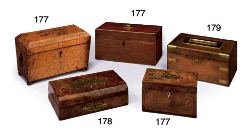 A LATE VICTORIAN BRASS-MOUNTED BURR-WALNUT PLAYING CARD BOX