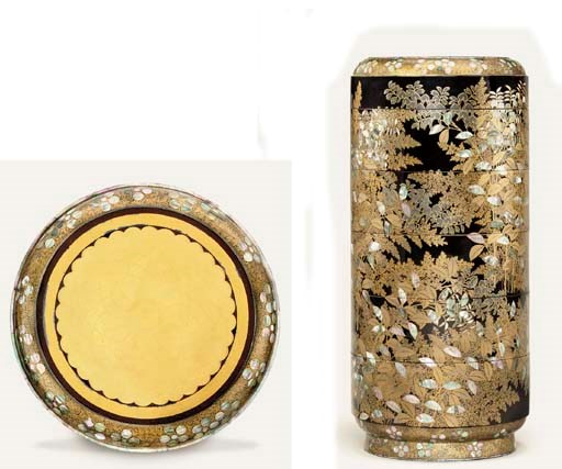 A LACQUER JUBAKO [FOOD CONTAINER]