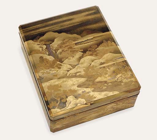 AN IMPRESSIVE LACQUER BUNKO [DOCUMENT BOX]