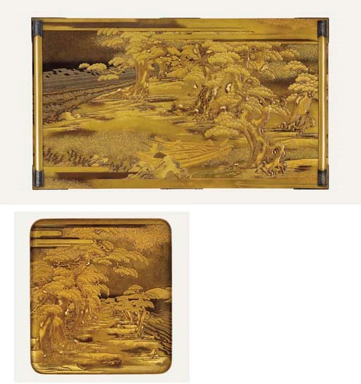 A FINE LACQUER BUNDAI [WRITING-TABLE] AND SUZURIBAKO [WRITING-BOX]
