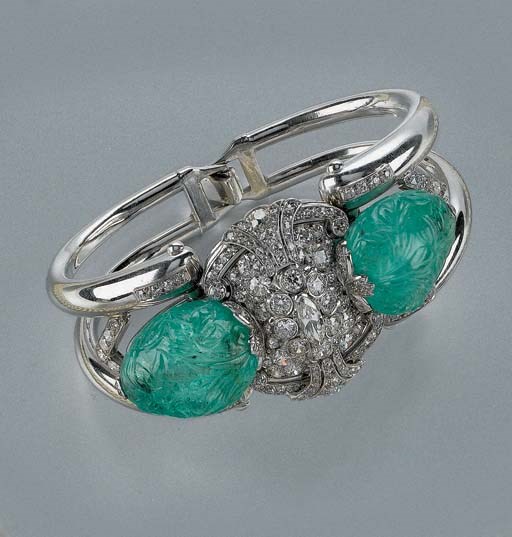 BRACCIALE CON SMERALDI E DIAMANTI
