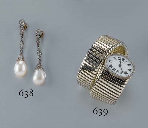 OROLOGIO A SERPENTE IN ORO BIANCO, FIRMATO BULGARI