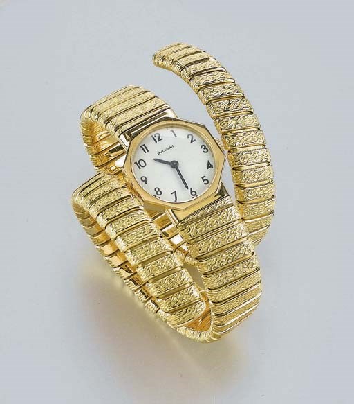 OROLOGIO A SERPENTE IN ORO, FIRMATO BULGARI