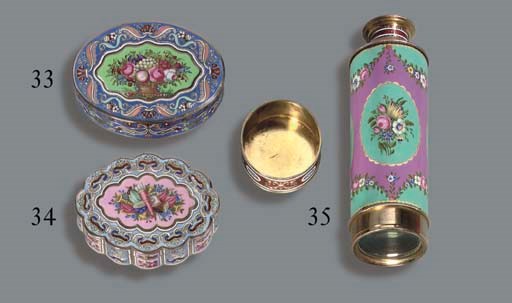 A SWISS ENAMELLED GOLD SNUFF-BOX FOR THE ORIENTAL MARKET