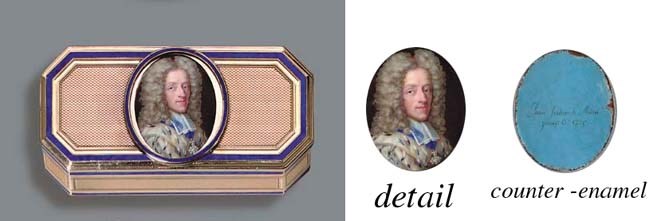 A LOUIS XVI GOLD AND ENAMEL SNUFF-BOX