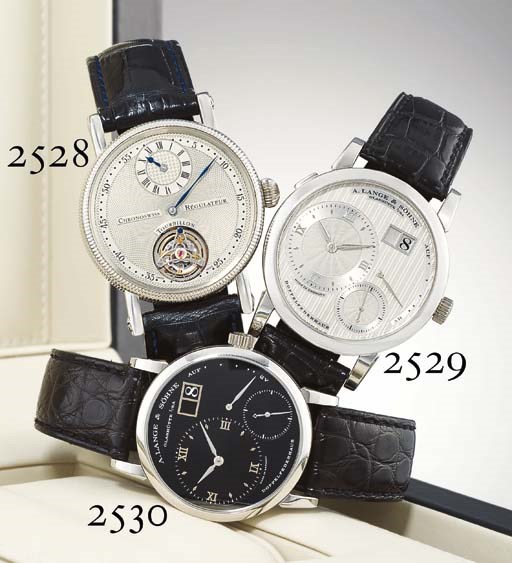 A. LANGE & SÖHNE. A FINE PLATINUM WRISTWATCH WITH POWER RESERVE AND DATE