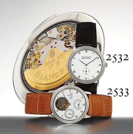 BLANCPAIN. A FINE STAINLESS STEEL TOURBILLON WRISTWATCH WITH DATE AND EIGHT-DAY POWER RESERVE