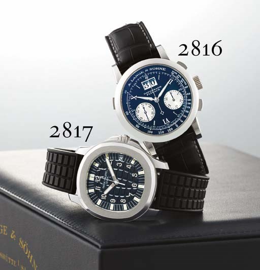 PATEK PHILIPPE. A STAINLESS STEEL AUTOMATIC WRISTWATCH WITH CENTRE SECONDS AND DATE