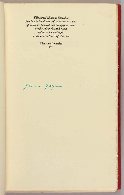 JOYCE, James. Finnegan's Wake. London: Faber & Faber, New York: The Viking Press, 1939.
