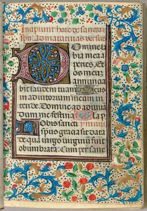 BOOK OF HOURS, in Latin, ILLUMINATED MANUSCRIPT ON VELLUM. [Bruges, ca 1460]