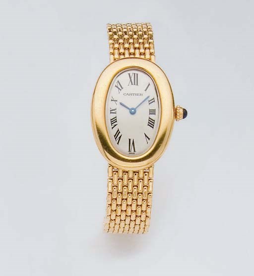 MONTRE BRACELET DE DAME "BAIGNOIRE" EN OR, PAR CARTIER