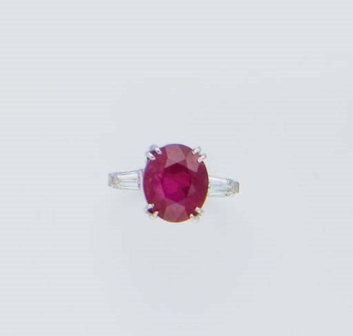 BAGUE RUBIS ET DIAMANTS