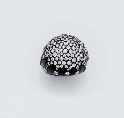BAGUE BOIS ET DIAMANTS