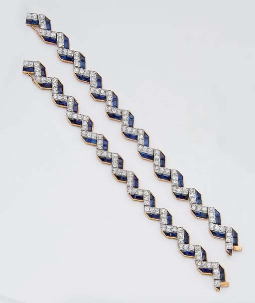 BRACELETS SAPHIRS ET DIAMANTS