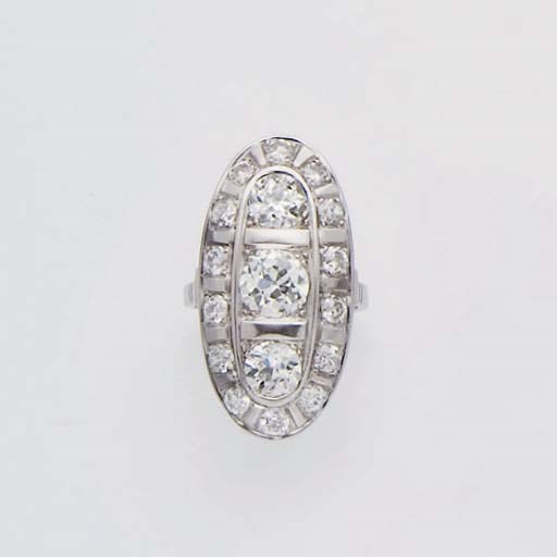 BAGUE MARQUISE ART DECO DIAMANTS