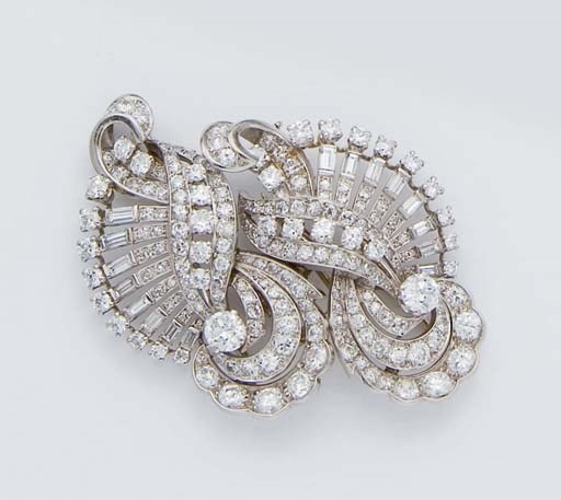 BROCHE DOUBLE CLIP DIAMANTS