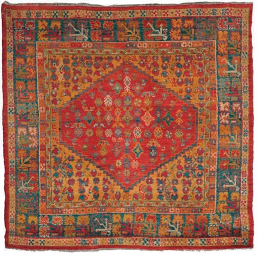 A Ushak rug and Seraband rug
