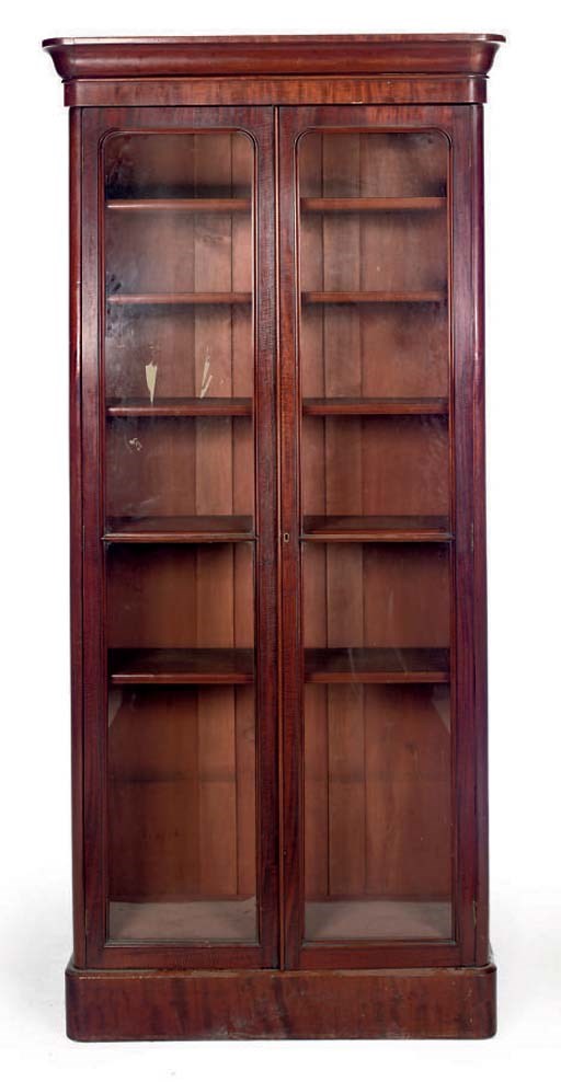 A LATE VICTORIAN MAHOGANY BOOKCASE
