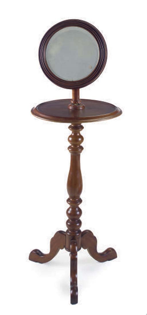 A LATE VICTORIAN WALNUT SHAVING STAND