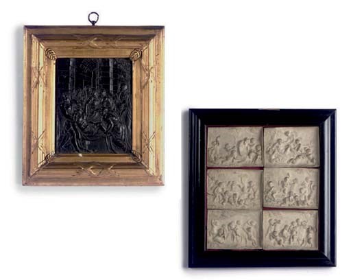 A GERMAN RELIEF CAST IRON PLAQUE OF THE DEPOSITION OF CHRIST
